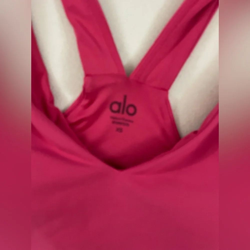 ALO Airbrush Real Bra Tank Top Pink Size XS